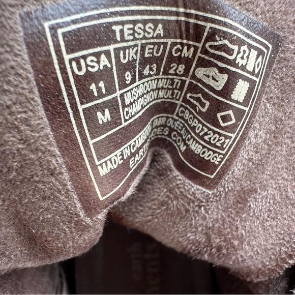 Earth Elements Tessa Lace Up Combat Hiker Boots Leather Mushroom Size 11 EUC - Picture 9 of 10